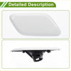 Front right washer nozzle cover for toyota avensis 2003-2008 in white plastic with glossy finish and black bracket