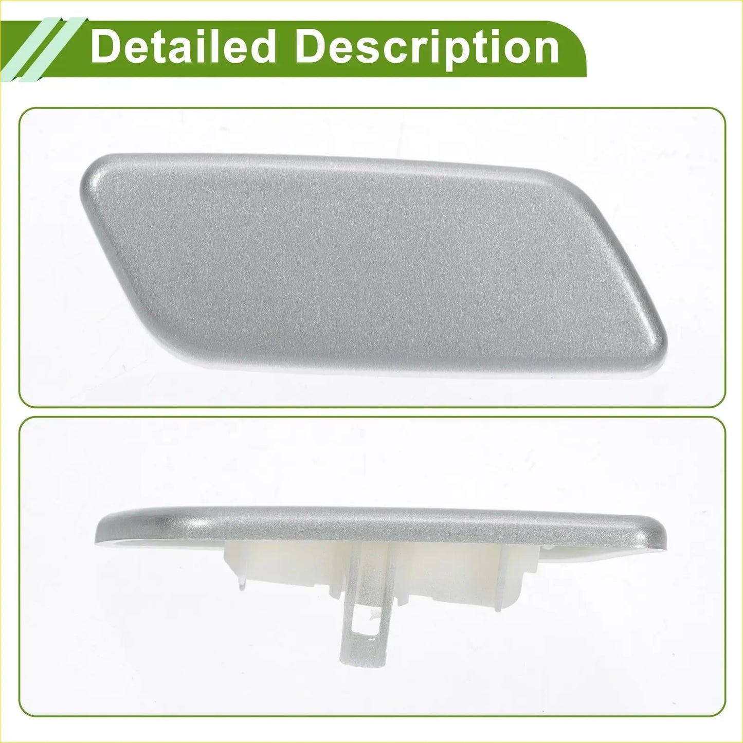 Front right washer nozzle cover for toyota prado 2012-2015 silver textured plastic with sleek modern design