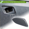 Front right black plastic headlight washer nozzle cover cap for toyota rav4 2010-2012 with a smooth textured surface