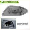 Front right washer nozzle cover for toyota rav4 2010-2012 gray plastic with molded tabs and central mounting hole