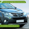 Black plastic front right washer nozzle cover cap for toyota rav4 2010-2012 shown from back side