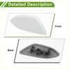 Front right washer nozzle cover for toyota rav4 2010-2012 white glossy plastic with black mounting hardware back side view
