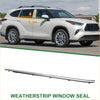 Front right silver metallic weatherstrip window seal made of durable material for toyota highlander 2001-2023 models