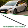 Front right black rubber weatherstrip window seal for Toyota Prius 2010-2015 shown from the back side