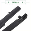 Black plastic front right weatherstrip window seal with molded edges and mounting clips for 2020 toyota rav4