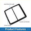 Front row headlight trim bezel for toyota tacoma 2016-2023 in black carbon fiber texture with two rectangular cutouts