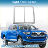 Silver light trim bezel for toyota tacoma 2016-2023 front row headlight trim bezel in silver finish