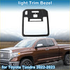 Black carbon fiber front row headlight trim bezel for toyota tundra 2022-2023 with light trim design