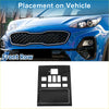 Black plastic front row light trim bezel for Toyota Alphard Vellfire 2023-2025 with control cutouts and touchpad area