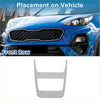 Silver front grille trim for kia sportage shown with front row light trim bezel for toyota harrier 2020