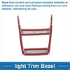 Front row light trim bezel in red and silver for toyota harrier 2020 dashboard with sleek design