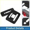 Black glossy plastic front and rear trim bezel pieces with rectangular cutouts for 2023 toyota prius interior