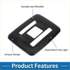 Black glossy plastic front row rear row light trim bezel with three rectangular cutouts for 2023 toyota prius