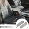 Gray leather front seat armrest covers designed to fit car door armrests for toyota sienna 2011 to 2017