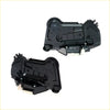 Front side door lock actuator assemblies in black plastic for Toyota Hilux Revo 2015-2017 shown from the back side