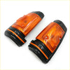 Front signal light x2 for nissan datsun 720 ute 1980-1989 with orange and black textured side marker lenses