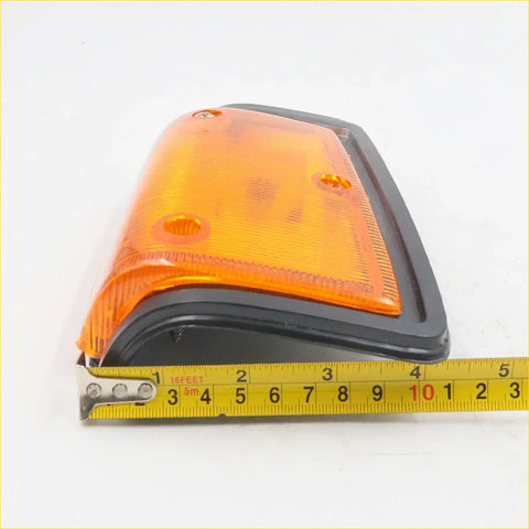 Front signal lights black x2 for nissan datsun 720 ute 1980-1989 with orange translucent lens and black rubberized housing
