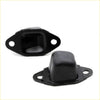 Back side of black rubberized front spring bumper upper with mounting plate and two circular holes for mitsubishi delica 4wd