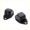 Black rubber front spring bumper upper with rounded top and mounting holes for mitsubishi delica l039g 4wd 1988-1994