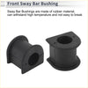 Black rubber front stabilizer bar bushings with cylindrical shape and reinforced ends for toyota matrix 2003-2014