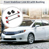 Black front stabilizer bar link kit with red and silver bushings for toyota solara 2004-2008 shown above white sedan