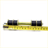 Yellow measuring tape lies across a metallic front stabilizer link rod with black rubber sleeves for ford ranger 2.5 td 4x4