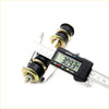 Front stabilizer link rod for toyota hilux 1988-1997 black rubber bushing with brass metal caps and threaded bolts measured 30.93 mm