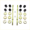 Front stabilizer link rod set with greenish-yellow metal rods black rubber bushings for nissan navara d21 king cab