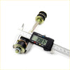 Black and gold mechanical fuel pump with digital caliper measuring 308.7 mm for nissan navara d22 np300 link rod set