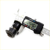 Black rubber bushing being measured by digital caliper from front stabilizer link rod set for toyota hilux 72-78