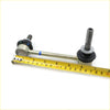 Front stabilizer link for toyota hilux 4x4 silver metal with black rubber bushings and threaded ends measuring 7 inches