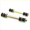 Black rubber bushings with gold metal caps and threaded rods on a shaft for front stabilizer rod set datsun nissan 720