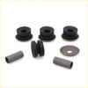 Set of black and gray rubber front tension rod bushings for datsun nissan 620 suspension 1972-1979