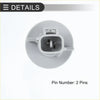 Gray plastic front turn signal light socket plug with two-pin connector for toyota 4runner 2003-2009 back view