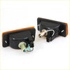 Front turn signal light x2 for nissan sentra b11 1982-1986 black plastic side marker lights with orange lens and wiring