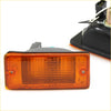 Front turn signal lightset for nissan sentra b11 1982-1986 with orange rectangular marker light and black plastic housing