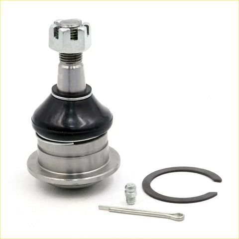 Front upper ball joint for toyota hilux 2004-2016 silver metal with black rubber boot and retaining ring pin cap