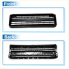 Front upper bumper grille for toyota land cruiser 2007-2012 black plastic with horizontal slats and mounting hardware