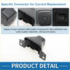 Black abs plastic rearview camera with clear-definition lens and mounting bracket for front view on toyota rav4 2013-2019