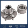 Silver metallic front wheel hub bearing assembly with integrated bearing unit for discovery sport range rover evoque