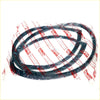 Black rubber front windscreen gasket for toyota hilux 1983-1988 wrapped in clear plastic with red toyota branding