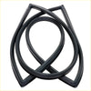 Black rubber weather stripping seals for front windshield frame on datsun nissan bluebird 510 1968-1973