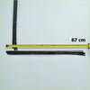 Black metal front windshield side moulding trim piece 67 cm long for Nissan Pathfinder Terrano 1986-1995