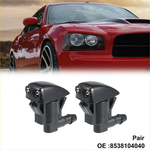 Front windshield washer nozzle spray jets pair black plastic with oe number for toyota tacoma 2005-2015