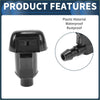 Black plastic front windshield washer nozzles for toyota sienna 2011-2020 waterproof rustproof spray nozzles