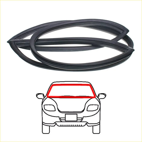 Black rubber front windshield weatherstrip for mitsubishi galant and chrysler colt designed for car use