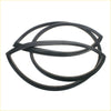 Black rubber front windshield weatherstrip gasket coiled in loops for mitsubishi galant chrysler colt
