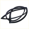 Black rubber front windshield weatherstrip for mitsubishi l300 delica 1986-1994 shown from the back side