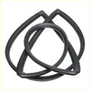 Black rubber gasket seals with smooth flexible texture and teardrop shape for front windshield weatherstrip nissan datsun 720 king cab 1980-1986