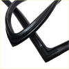 Black rubber front windshield weatherstrip seal for nissan datsun bluebird 510 1968-1973 shown from backside